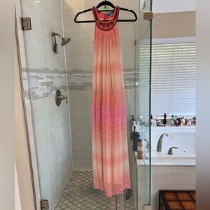 Matthew Williamson Vibrant Pink and Orange Dress (A231)